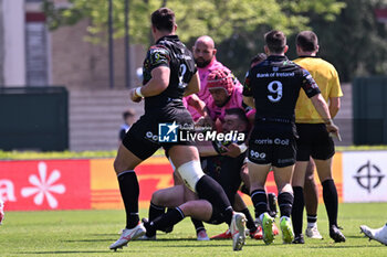2024-04-14 - Actions of the game and players' images during EPCR CHALLENGE CUP game between BENETTON RUGBY and CONNACHT at Monigo Stadium, Italy on April 14, 2024 - BENETTON RUGBY VS CONNACTH RUGBY - CHALLENGE CUP - RUGBY