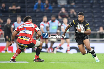 24/05/2024 - Hollywoodbets Sharks Scrum-half Grant Williams (9) and Jamal Ford-Robinson (1) of Gloucester Rugby during the European Rugby Challenge Cup, Final rugby union match between Gloucester Rugby and Hollywoodbets Sharks on 24 May 2024 at Tottenham Hotspur Stadium in London, England - RUGBY - CHALLENGE CUP - FINAL - GLOUCESTER V SHARKS - CHALLENGE CUP - RUGBY