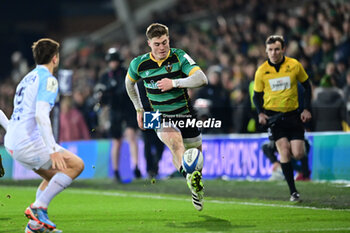 2024-01-12 - Northampton Saints wing Tommy Freeman during the Champions Cup, rugby union match between Northampton Saints and Aviron Bayonnais (Bayonne) on 12 January 2024 at Franklins Gardens in Northampton, England - RUGBY - CHAMPIONS CUP - NORTHAMPTON V BAYONNE - CHAMPIONS CUP - RUGBY