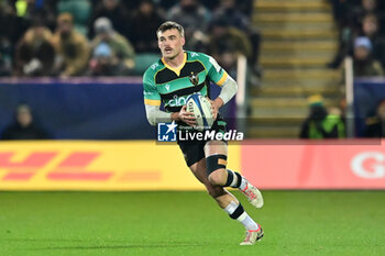 2024-01-12 - Northampton Saints fullback George Furbank during the Champions Cup, rugby union match between Northampton Saints and Aviron Bayonnais (Bayonne) on 12 January 2024 at Franklins Gardens in Northampton, England - RUGBY - CHAMPIONS CUP - NORTHAMPTON V BAYONNE - CHAMPIONS CUP - RUGBY