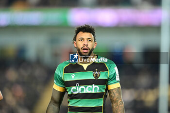 2024-01-12 - Northampton Saints back row Courtney Laws during the Champions Cup, rugby union match between Northampton Saints and Aviron Bayonnais (Bayonne) on 12 January 2024 at Franklins Gardens in Northampton, England - RUGBY - CHAMPIONS CUP - NORTHAMPTON V BAYONNE - CHAMPIONS CUP - RUGBY