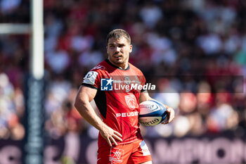 2024-04-14 - Antoine Dupont of Toulouse during the European Rugby Champions Cup, quarter final, rugby union match between Stade Toulousain (Toulouse) and Exeter Chiefs on 14 April 2024 at Stade Ernest-Wallon in Toulouse, France - RUGBY - CHAMPIONS CUP - TOULOUSE V EXETER - CHAMPIONS CUP - RUGBY