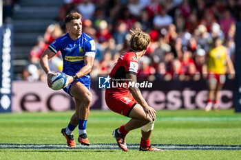 2024-04-14 - Henry Slade of Exeter Chiefs during the European Rugby Champions Cup, quarter final, rugby union match between Stade Toulousain (Toulouse) and Exeter Chiefs on 14 April 2024 at Stade Ernest-Wallon in Toulouse, France - RUGBY - CHAMPIONS CUP - TOULOUSE V EXETER - CHAMPIONS CUP - RUGBY