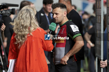 2024-05-05 - Danny Care of Harlequins is interviewed following the Champions Cup, Semi-finals, rugby union match between Stade Toulousain (Toulouse) and Harlequins on May 5, 2024 at the Stadium of Toulouse in Toulouse, France - RUGBY - CHAMPIONS CUP - TOULOUSE V HARLEQUINS - CHAMPIONS CUP - RUGBY