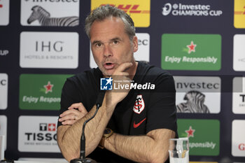 05/05/2024 - Coach of Stade Toulousain Ugo Mola during the press conference following the Champions Cup, Semi-finals, rugby union match between Stade Toulousain (Toulouse) and Harlequins on May 5, 2024 at the Stadium of Toulouse in Toulouse, France - RUGBY - CHAMPIONS CUP - TOULOUSE V HARLEQUINS - HEINEKEN CHAMPIONS CUP - RUGBY