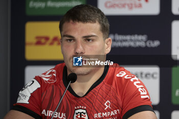 05/05/2024 - Antoine Dupont of Stade Toulousain during the press conference following the Champions Cup, Semi-finals, rugby union match between Stade Toulousain (Toulouse) and Harlequins on May 5, 2024 at the Stadium of Toulouse in Toulouse, France - RUGBY - CHAMPIONS CUP - TOULOUSE V HARLEQUINS - HEINEKEN CHAMPIONS CUP - RUGBY