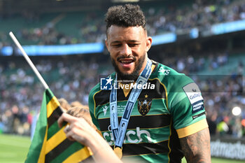 2024-06-08 - Northampton Saints back row Courtney Laws after winning the English championship, Gallagher Premiership Rugby Union Final match between Northampton Saints and Bath Rugby on 8 June 2024 at Twickenham stadium in Richmond, London, England - RUGBY - ENGLISH CHAMPIONSHIP - FINAL - NORTHAMPTON V BATH - PREMERSHIP RUGBY UNION - RUGBY