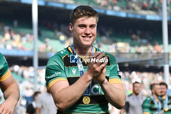 2024-06-08 - Northampton Saints wing Tommy Freeman after winning the English championship, Gallagher Premiership Rugby Union Final match between Northampton Saints and Bath Rugby on 8 June 2024 at Twickenham stadium in Richmond, London, England - RUGBY - ENGLISH CHAMPIONSHIP - FINAL - NORTHAMPTON V BATH - PREMERSHIP RUGBY UNION - RUGBY