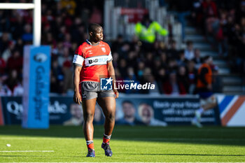 2024-10-12 - Afolabi Fasogbon of Gloucester Rugby during the English championship Gallagher Premiership Rugby Union match between Gloucester Rugby and Bath Rugby on 12 October 2024 at the Kingsholm Stadium in Gloucester, England - RUGBY - ENGLISH CHAMPIONSHIP - GLOUCESTER V BATH - PREMERSHIP RUGBY UNION - RUGBY