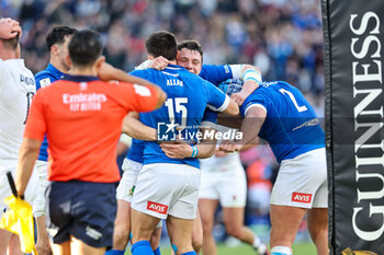 2024-02-03 - Italy exultation -  ITALY VS ENGLAND - SIX NATIONS - RUGBY