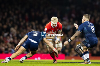 2024-02-03 - Aaron Wainwright of Wales during the 2024 Six nations Championship, rugby union match between Wales and Scotland on 3 February 2024 at Millenium Stadium in Cardiff, Wales - RUGBY - SIX NATIONS 2024 - WALES V SCOTLAND - SIX NATIONS - RUGBY