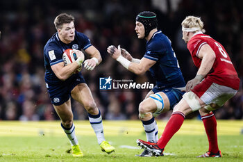 2024-02-03 - Huw Jones of Scotland during the 2024 Six nations Championship, rugby union match between Wales and Scotland on 3 February 2024 at Millenium Stadium in Cardiff, Wales - RUGBY - SIX NATIONS 2024 - WALES V SCOTLAND - SIX NATIONS - RUGBY