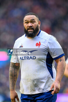 2024-02-10 - Uini Atonio of France during the 2024 Six nations Championship, rugby union match between Scotland and France on 10 February 2024 at Scottish Gas Murrayfield in Edinburgh, Scotland - RUGBY - SIX NATIONS 2024 - SCOTLAND V FRANCE - SIX NATIONS - RUGBY