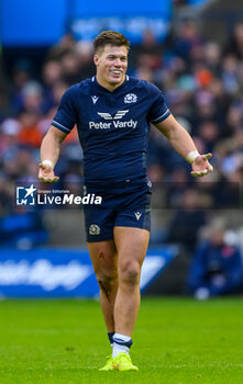 2024-02-10 - Huw Jones of Scotland during the 2024 Six nations Championship, rugby union match between Scotland and France on 10 February 2024 at Scottish Gas Murrayfield in Edinburgh, Scotland - RUGBY - SIX NATIONS 2024 - SCOTLAND V FRANCE - SIX NATIONS - RUGBY