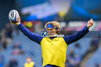 2024-02-10 - Jamie Ritchie of Scotland warms up during the 2024 Six nations Championship, rugby union match between Scotland and France on 10 February 2024 at Scottish Gas Murrayfield in Edinburgh, Scotland - RUGBY - SIX NATIONS 2024 - SCOTLAND V FRANCE - SIX NATIONS - RUGBY