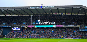 2024-02-10 - General view of the north stand during the 2024 Six nations Championship, rugby union match between Scotland and France on 10 February 2024 at Scottish Gas Murrayfield in Edinburgh, Scotland - RUGBY - SIX NATIONS 2024 - SCOTLAND V FRANCE - SIX NATIONS - RUGBY