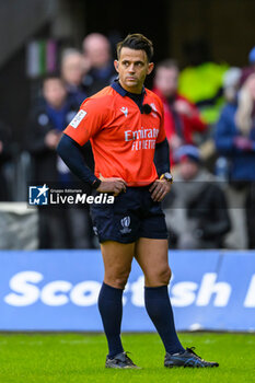 2024-02-10 - Referee Nic Berry during the 2024 Six nations Championship, rugby union match between Scotland and France on 10 February 2024 at Scottish Gas Murrayfield in Edinburgh, Scotland - RUGBY - SIX NATIONS 2024 - SCOTLAND V FRANCE - SIX NATIONS - RUGBY