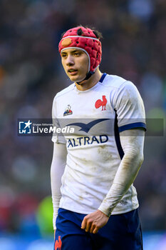 2024-02-10 - Louis Bielle-Biarrey of France during the 2024 Six nations Championship, rugby union match between Scotland and France on 10 February 2024 at Scottish Gas Murrayfield in Edinburgh, Scotland - RUGBY - SIX NATIONS 2024 - SCOTLAND V FRANCE - SIX NATIONS - RUGBY