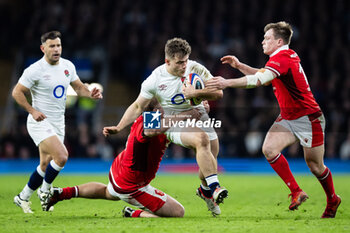 2024-02-10 - Theo Dan of England during the 2024 Six nations Championship, rugby union match between England and Wales on 10 February 2024 at Twickenham stadium in London, England - RUGBY - SIX NATIONS 2024 - ENGLAND V WALES - SIX NATIONS - RUGBY