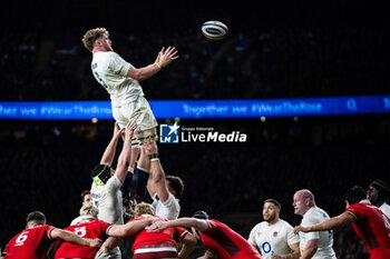 2024-02-10 - Ollie Chessum of England during the 2024 Six nations Championship, rugby union match between England and Wales on 10 February 2024 at Twickenham stadium in London, England - RUGBY - SIX NATIONS 2024 - ENGLAND V WALES - SIX NATIONS - RUGBY