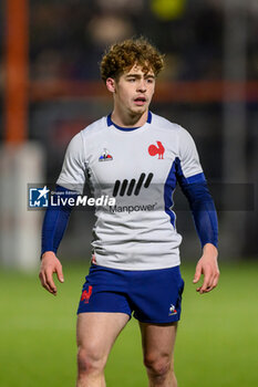 2024-02-09 - Thomas Souverbie of France during the 2024 Under 20 Six Nations championship, rugby union match between Scotland and France on 9 February 2024 at the Hive Stadium in Edinburgh, Scotland - RUGBY - U20 SIX NATIONS 2024 - SCOTLAND V FRANCE - SIX NATIONS - RUGBY