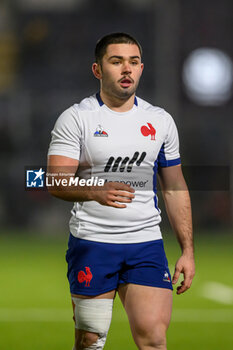2024-02-09 - Lucas Zamora of France during the 2024 Under 20 Six Nations championship, rugby union match between Scotland and France on 9 February 2024 at the Hive Stadium in Edinburgh, Scotland - RUGBY - U20 SIX NATIONS 2024 - SCOTLAND V FRANCE - SIX NATIONS - RUGBY