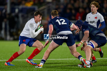 2024-02-09 - Robin Taccola of France during the 2024 Under 20 Six Nations championship, rugby union match between Scotland and France on 9 February 2024 at the Hive Stadium in Edinburgh, Scotland - RUGBY - U20 SIX NATIONS 2024 - SCOTLAND V FRANCE - SIX NATIONS - RUGBY