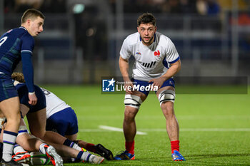 2024-02-09 - Mathis Castro-Ferreira of France during the 2024 Under 20 Six Nations championship, rugby union match between Scotland and France on 9 February 2024 at the Hive Stadium in Edinburgh, Scotland - RUGBY - U20 SIX NATIONS 2024 - SCOTLAND V FRANCE - SIX NATIONS - RUGBY