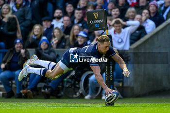 2024-02-24 - Duhan van der Merwe of Scotland scores his second try during the 2024 Six nations Championship, rugby union match between Scotland and England on 24 February 2024 at Scottish Gas Murrayfield in Edinburgh, Scotland - RUGBY - SIX NATIONS 2024 - SCOTLAND V ENGLAND - SIX NATIONS - RUGBY