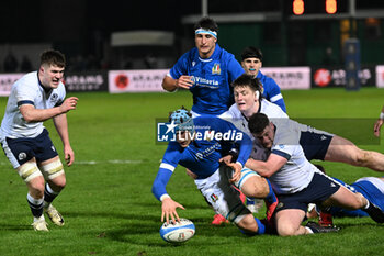 2024-03-08 - Action game during the Six Nations Under 20s Championship match between Italy U20 and Scotland U20 on 8 march at Stadio Monigo in Treviso, Italy - U20 SIX NATIONS - ITALY VS SCOTLAND - SIX NATIONS - RUGBY