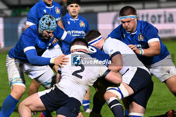 2024-03-08 - Action game during the Six Nations Under 20s Championship match between Italy U20 and Scotland U20 on 8 march at Stadio Monigo in Treviso, Italy - U20 SIX NATIONS - ITALY VS SCOTLAND - SIX NATIONS - RUGBY