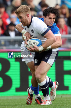 2024-03-09 - Rome, Italy 09.03.2024: Finlay Doyle (SCO) fights for the ball Mirko Belloni (ITA) during the Guinness Six Nations 2024 tournament match between Italy and Scotland at Stadio Olimpico on March 09, 2024 in Rome, Italy.
 - ITALY VS SCOTLAND - SIX NATIONS - RUGBY
