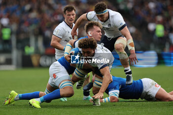 2024-03-09 - Rome, Italy 09.03.2024: Ruaraidh Hart(SCO) fights for the ball with Piero Gritti (ITA) during the Guinness Six Nations 2024 tournament match between Italy and Scotland at Stadio Olimpico on March 09, 2024 in Rome, Italy.
 - ITALY VS SCOTLAND - SIX NATIONS - RUGBY