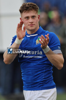 2024-03-09 - Rome, Italy 09.03.2024: Stephen VARNEY (italy) celebrates the victory at the end of the Guinness Six Nations 2024 tournament match between Italy and Scotland at Stadio Olimpico on March 09, 2024 in Rome, Italy.
 - ITALY VS SCOTLAND - SIX NATIONS - RUGBY