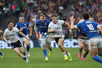 2024-03-09 - Rome, Italy 09.03.2024: Huw Jones (Scotland) run with ball during the Guinness Six Nations 2024 tournament match between Italy and Scotland at Stadio Olimpico on March 09, 2024 in Rome, Italy.
 - ITALY VS SCOTLAND - SIX NATIONS - RUGBY