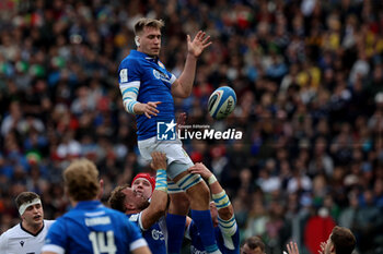 2024-03-09 - Rome, Italy 09.03.2024: Federico RUZZA (italy) grabs the ball in a line out during the Guinness Six Nations 2024 tournament match between Italy and Scotland at Stadio Olimpico on March 09, 2024 in Rome, Italy.
 - ITALY VS SCOTLAND - SIX NATIONS - RUGBY