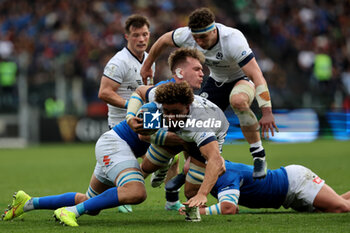 2024-03-09 - Rome, Italy 09.03.2024: Andy Christie (Scotland) tackled by Federico RUZZA (italy) during the Guinness Six Nations 2024 tournament match between Italy and Scotland at Stadio Olimpico on March 09, 2024 in Rome, Italy.
 - ITALY VS SCOTLAND - SIX NATIONS - RUGBY