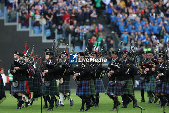 2024-03-09 - Rome, Italy 09.03.2024: Pipe band before the Guinness Six Nations 2024 tournament match between Italy and Scotland at Stadio Olimpico on March 09, 2024 in Rome, Italy.
 - ITALY VS SCOTLAND - SIX NATIONS - RUGBY