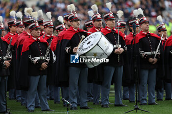 2024-03-09 - Rome, Italy 09.03.2024: Italian army band plays the anthem before the Guinness Six Nations 2024 tournament match between Italy and Scotland at Stadio Olimpico on March 09, 2024 in Rome, Italy.
 - ITALY VS SCOTLAND - SIX NATIONS - RUGBY
