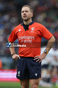 2024-03-09 - Rome, Italy 09.03.2024: referee Angus Oardner look action on display during the Guinness Six Nations 2024 tournament match between Italy and Scotland at Stadio Olimpico on March 09, 2024 in Rome, Italy.
 - ITALY VS SCOTLAND - SIX NATIONS - RUGBY