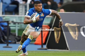 2024-03-09 - Rome, Italy 09.03.2024: Monty IOANE (italy) in action during the Guinness Six Nations 2024 tournament match between Italy and Scotland at Stadio Olimpico on March 09, 2024 in Rome, Italy.
 - ITALY VS SCOTLAND - SIX NATIONS - RUGBY