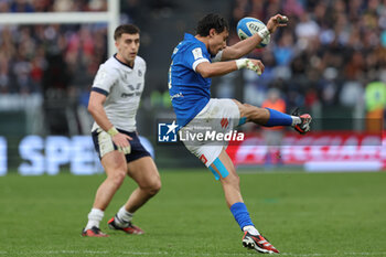 2024-03-09 - Rome, Italy 09.03.2024: Ange Capuozzo in action during the Guinness Six Nations 2024 tournament match between Italy and Scotland at Stadio Olimpico on March 09, 2024 in Rome, Italy.
 - ITALY VS SCOTLAND - SIX NATIONS - RUGBY