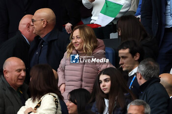 2024-03-09 - Rome, Italy 09.03.2024: Prime Minister Giorgia Meloni attends the Guinness Six Nations 2024 tournament match between Italy and Scotland at Stadio Olimpico on March 09, 2024 in Rome, Italy.
 - ITALY VS SCOTLAND - SIX NATIONS - RUGBY