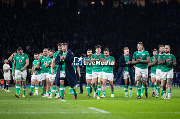 2024-03-09 - Ireland players applaud the fans after the 2024 Six Nations Championship, rugby union match between England and Ireland on 9 March 2024 at Twickenham stadium in London, England - RUGBY - SIX NATIONS 2024 - ENGLAND V IRELAND - SIX NATIONS - RUGBY
