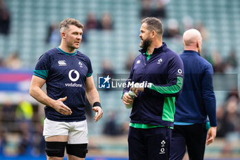 09/03/2024 - Peter O’Mahony of Ireland with Head Coach Andy Farrell of Ireland during the 2024 Six Nations Championship, rugby union match between England and Ireland on 9 March 2024 at Twickenham stadium in London, England - RUGBY - SIX NATIONS 2024 - ENGLAND V IRELAND - 6 NAZIONI - RUGBY
