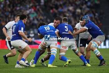 2024-03-09 - Matt Fagerson of Scotland in action with bloodied face during the 2024 Six nations Championship, rugby union match between Italy and Scotland on March 9, 2024 at Stadio Olimpico in Rome, Italy - RUGBY - SIX NATIONS 2024 - ITALY V SCOTLAND - SIX NATIONS - RUGBY