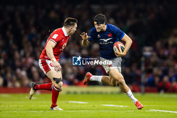 10/03/2024 - Nicolas Depoortere of France under pressure from Josh Adams of Wales during the 2024 Six nations Championship, rugby union match between Wales and France on 10 March 2024 at Millenium Stadium in Cardiff, Wales - RUGBY - SIX NATIONS 2024 - WALES V FRANCE - 6 NAZIONI - RUGBY