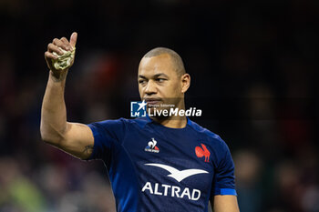 2024-03-10 - Gael Fickou of France celebrates after the 2024 Six nations Championship, rugby union match between Wales and France on 10 March 2024 at Millenium Stadium in Cardiff, Wales - RUGBY - SIX NATIONS 2024 - WALES V FRANCE - SIX NATIONS - RUGBY