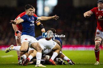 2024-03-10 - Nolann Le Garrec of France during the 2024 Six nations Championship, rugby union match between Wales and France on 10 March 2024 at Millenium Stadium in Cardiff, Wales - RUGBY - SIX NATIONS 2024 - WALES V FRANCE - SIX NATIONS - RUGBY