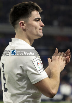 2024-03-16 - Nolan Le Garrec of France salutes the supporters following the 2024 Six nations Championship, rugby union match between France and England on March 16, 2024 at Groupama stadium in Décines-Charpieu near Lyon, France - RUGBY - SIX NATIONS 2024 - FRANCE V ENGLAND - SIX NATIONS - RUGBY